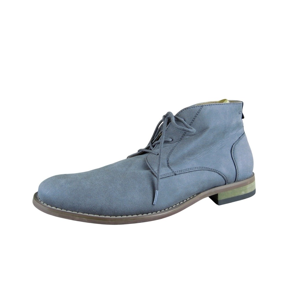 RYE Mens Chukka Ankle Boots Gray Lace Up Round Toe Casual Comfort Dress Shoes 9M